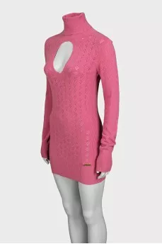 High-neck bodycon dress