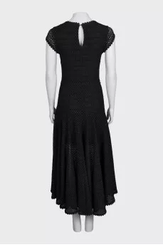 Fitted dress with perforated zip