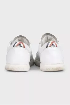 Men's leather sneakers with decor