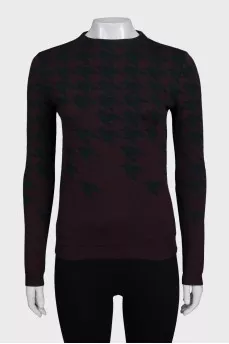 Purple jumper with a lightning print