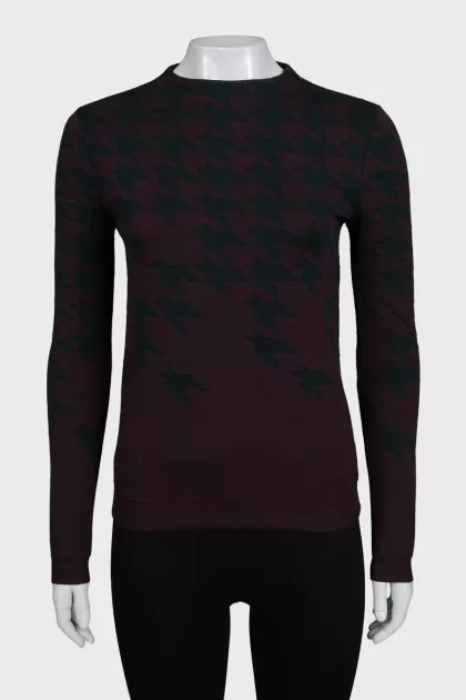 Purple jumper with a lightning print