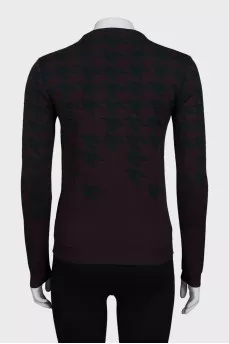 Purple jumper with a lightning print