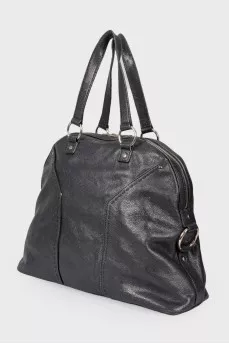 Grained leather bag