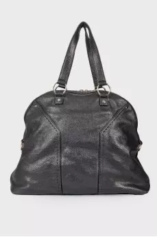 Grained leather bag