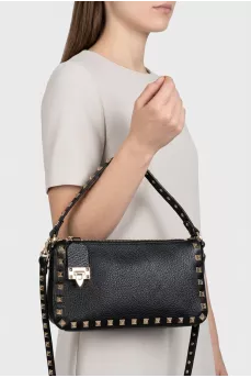 Черная сумка из кожи Rockstud