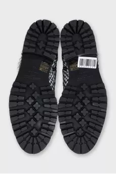 Cruz print textile boots