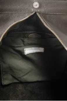 Brown leather hobo bag