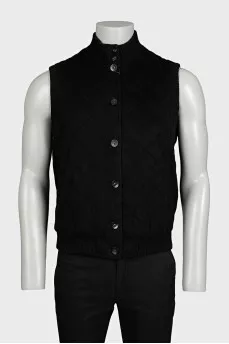 Men's insulated cashmere vest