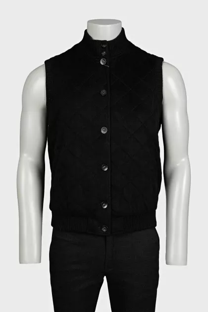 Men's insulated cashmere vest