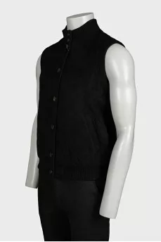 Men's insulated cashmere vest