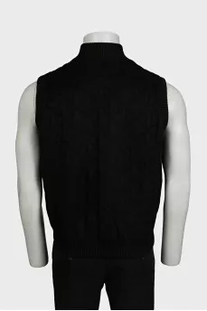 Men's insulated cashmere vest