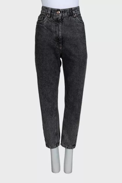 Темно-серые джинсы tapered fit