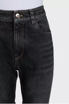 Джинсы tapered fit на высокой талии