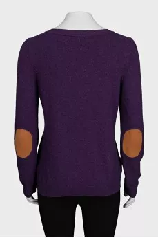 Purple V-neck jumper