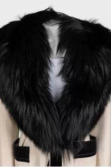 White coat with fox fur
