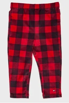 Children's plaid trousers