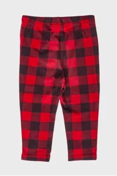 Children's plaid trousers