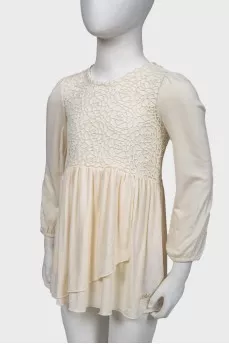 Children's lace dress, with the tag
