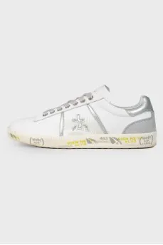 White leather sneakers