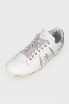 White leather sneakers