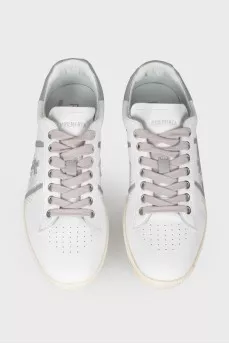 White leather sneakers