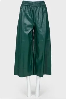 Eco-leather culottes