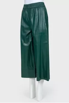 Eco-leather culottes