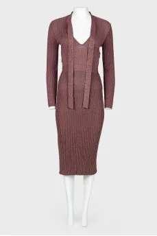 Purple lurex dress