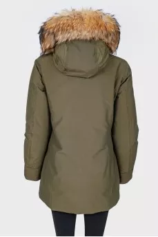 Khaki down jacket