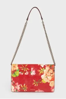 Сумка Chain Wallet Blooms Print Leather