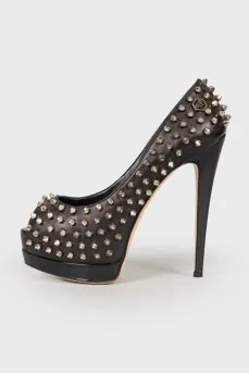 Spiked stiletto heels
