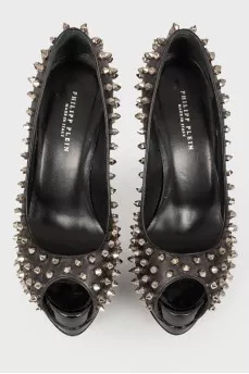 Spiked stiletto heels
