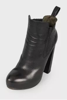 Leather booties