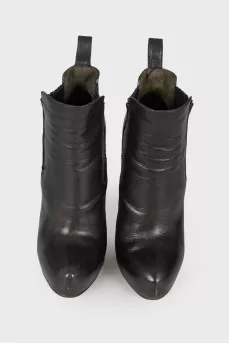 Leather booties