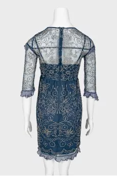Blue beading dress