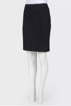 Black textured skirt