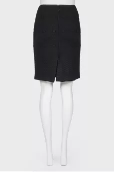 Black textured skirt