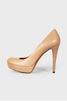 Leather stilettos