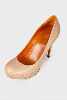 Leather stilettos