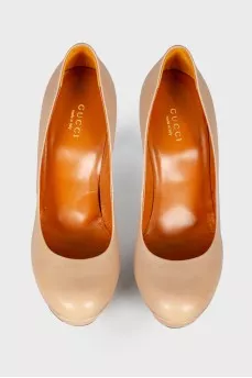 Leather stilettos