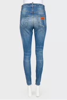 Ripped and distressed skinny jeans