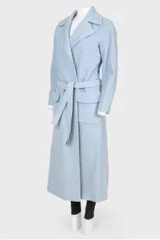 Blue coat with back appliqué