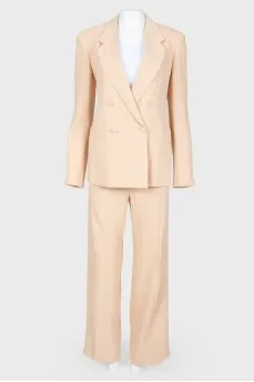 Beige classic costume