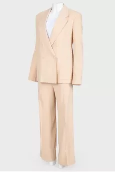 Beige classic costume