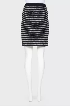 Cashmere black and white skirt