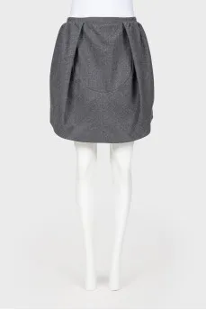 Gray wool skirt