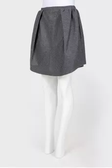 Gray wool skirt