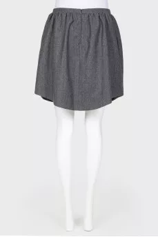 Gray wool skirt