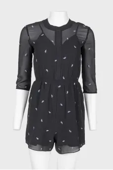 Romper with embroidery
