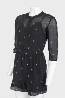 Romper with embroidery